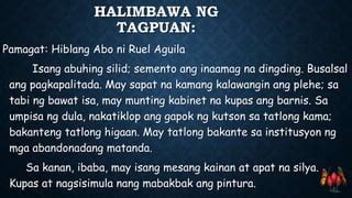 BUSALSAL (Tagalog).
